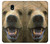 S0840 Grizzly Bear Face Hülle Schutzhülle Taschen für Samsung Galaxy J3 (2018), J3 Star, J3 V 3rd Gen, J3 Orbit, J3 Achieve, Express Prime 3, Amp Prime 3