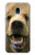 S0840 Grizzly Bear Face Hülle Schutzhülle Taschen für Samsung Galaxy J3 (2018), J3 Star, J3 V 3rd Gen, J3 Orbit, J3 Achieve, Express Prime 3, Amp Prime 3
