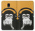 S2324 Funny Monkey with Headphone Pop Music Hülle Schutzhülle Taschen für Samsung Galaxy J3 (2018), J3 Star, J3 V 3rd Gen, J3 Orbit, J3 Achieve, Express Prime 3, Amp Prime 3