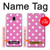 S2358 Pink Polka Dots Hülle Schutzhülle Taschen für Samsung Galaxy J3 (2018), J3 Star, J3 V 3rd Gen, J3 Orbit, J3 Achieve, Express Prime 3, Amp Prime 3