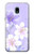 S2361 Purple White Flowers Hülle Schutzhülle Taschen für Samsung Galaxy J3 (2018), J3 Star, J3 V 3rd Gen, J3 Orbit, J3 Achieve, Express Prime 3, Amp Prime 3