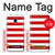 S2364 Red and White Striped Hülle Schutzhülle Taschen für Samsung Galaxy J3 (2018), J3 Star, J3 V 3rd Gen, J3 Orbit, J3 Achieve, Express Prime 3, Amp Prime 3