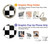 S2492 Black and White Check Hülle Schutzhülle Taschen für Samsung Galaxy J3 (2018), J3 Star, J3 V 3rd Gen, J3 Orbit, J3 Achieve, Express Prime 3, Amp Prime 3