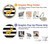 S2794 Black and White Striped Deer Gold Sparkles Hülle Schutzhülle Taschen für Samsung Galaxy J3 (2018), J3 Star, J3 V 3rd Gen, J3 Orbit, J3 Achieve, Express Prime 3, Amp Prime 3