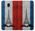 S2859 Vintage France Flag Eiffel Tower Hülle Schutzhülle Taschen für Samsung Galaxy J3 (2018), J3 Star, J3 V 3rd Gen, J3 Orbit, J3 Achieve, Express Prime 3, Amp Prime 3