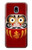S3023 Japan Good Luck Daruma Doll Hülle Schutzhülle Taschen für Samsung Galaxy J3 (2018), J3 Star, J3 V 3rd Gen, J3 Orbit, J3 Achieve, Express Prime 3, Amp Prime 3