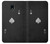 S3152 Black Ace of Spade Hülle Schutzhülle Taschen für Samsung Galaxy J3 (2018), J3 Star, J3 V 3rd Gen, J3 Orbit, J3 Achieve, Express Prime 3, Amp Prime 3
