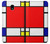S0157 Composition Red Blue Yellow Hülle Schutzhülle Taschen für Samsung Galaxy J7 (2018), J7 Aero, J7 Top, J7 Aura, J7 Crown, J7 Refine, J7 Eon, J7 V 2nd Gen, J7 Star
