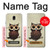 S0360 Coffee Owl Hülle Schutzhülle Taschen für Samsung Galaxy J7 (2018), J7 Aero, J7 Top, J7 Aura, J7 Crown, J7 Refine, J7 Eon, J7 V 2nd Gen, J7 Star
