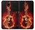 S0415 Fire Guitar Burn Hülle Schutzhülle Taschen für Samsung Galaxy J7 (2018), J7 Aero, J7 Top, J7 Aura, J7 Crown, J7 Refine, J7 Eon, J7 V 2nd Gen, J7 Star