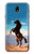 S0934 Wild Black Horse Hülle Schutzhülle Taschen für Samsung Galaxy J7 (2018), J7 Aero, J7 Top, J7 Aura, J7 Crown, J7 Refine, J7 Eon, J7 V 2nd Gen, J7 Star
