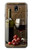 S1316 Grapes Bottle and Glass of Red Wine Hülle Schutzhülle Taschen für Samsung Galaxy J7 (2018), J7 Aero, J7 Top, J7 Aura, J7 Crown, J7 Refine, J7 Eon, J7 V 2nd Gen, J7 Star