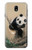 S2210 Panda Fluffy Art Painting Hülle Schutzhülle Taschen für Samsung Galaxy J7 (2018), J7 Aero, J7 Top, J7 Aura, J7 Crown, J7 Refine, J7 Eon, J7 V 2nd Gen, J7 Star