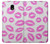 S2214 Pink Lips Kisses Hülle Schutzhülle Taschen für Samsung Galaxy J7 (2018), J7 Aero, J7 Top, J7 Aura, J7 Crown, J7 Refine, J7 Eon, J7 V 2nd Gen, J7 Star