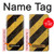 S2231 Yellow and Black Line Hazard Striped Hülle Schutzhülle Taschen für Samsung Galaxy J7 (2018), J7 Aero, J7 Top, J7 Aura, J7 Crown, J7 Refine, J7 Eon, J7 V 2nd Gen, J7 Star