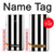 S2297 Black and White Vertical Stripes Hülle Schutzhülle Taschen für Samsung Galaxy J7 (2018), J7 Aero, J7 Top, J7 Aura, J7 Crown, J7 Refine, J7 Eon, J7 V 2nd Gen, J7 Star