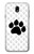 S2355 Paw Foot Print Hülle Schutzhülle Taschen für Samsung Galaxy J7 (2018), J7 Aero, J7 Top, J7 Aura, J7 Crown, J7 Refine, J7 Eon, J7 V 2nd Gen, J7 Star