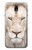 S2399 White Lion Face Hülle Schutzhülle Taschen für Samsung Galaxy J7 (2018), J7 Aero, J7 Top, J7 Aura, J7 Crown, J7 Refine, J7 Eon, J7 V 2nd Gen, J7 Star