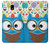 S2521 Cute Nerd Owl Cartoon Hülle Schutzhülle Taschen für Samsung Galaxy J7 (2018), J7 Aero, J7 Top, J7 Aura, J7 Crown, J7 Refine, J7 Eon, J7 V 2nd Gen, J7 Star