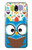 S2521 Cute Nerd Owl Cartoon Hülle Schutzhülle Taschen für Samsung Galaxy J7 (2018), J7 Aero, J7 Top, J7 Aura, J7 Crown, J7 Refine, J7 Eon, J7 V 2nd Gen, J7 Star