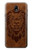 S2529 Leo Zodiac Tattoo Brown Graphic Print Hülle Schutzhülle Taschen für Samsung Galaxy J7 (2018), J7 Aero, J7 Top, J7 Aura, J7 Crown, J7 Refine, J7 Eon, J7 V 2nd Gen, J7 Star