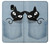 S2641 Pocket Black Cat Hülle Schutzhülle Taschen für Samsung Galaxy J7 (2018), J7 Aero, J7 Top, J7 Aura, J7 Crown, J7 Refine, J7 Eon, J7 V 2nd Gen, J7 Star