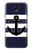 S2758 Anchor Navy Hülle Schutzhülle Taschen für Samsung Galaxy J7 (2018), J7 Aero, J7 Top, J7 Aura, J7 Crown, J7 Refine, J7 Eon, J7 V 2nd Gen, J7 Star