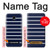 S2767 Navy White Striped Hülle Schutzhülle Taschen für Samsung Galaxy J7 (2018), J7 Aero, J7 Top, J7 Aura, J7 Crown, J7 Refine, J7 Eon, J7 V 2nd Gen, J7 Star