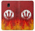S2803 Fire Red Devil Spear Symbol Hülle Schutzhülle Taschen für Samsung Galaxy J7 (2018), J7 Aero, J7 Top, J7 Aura, J7 Crown, J7 Refine, J7 Eon, J7 V 2nd Gen, J7 Star