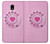 S2847 Pink Retro Rotary Phone Hülle Schutzhülle Taschen für Samsung Galaxy J7 (2018), J7 Aero, J7 Top, J7 Aura, J7 Crown, J7 Refine, J7 Eon, J7 V 2nd Gen, J7 Star