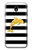 S2882 Black and White Striped Gold Dolphin Hülle Schutzhülle Taschen für Samsung Galaxy J7 (2018), J7 Aero, J7 Top, J7 Aura, J7 Crown, J7 Refine, J7 Eon, J7 V 2nd Gen, J7 Star