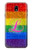 S2900 Rainbow LGBT Lesbian Pride Flag Hülle Schutzhülle Taschen für Samsung Galaxy J7 (2018), J7 Aero, J7 Top, J7 Aura, J7 Crown, J7 Refine, J7 Eon, J7 V 2nd Gen, J7 Star