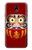 S3023 Japan Good Luck Daruma Doll Hülle Schutzhülle Taschen für Samsung Galaxy J7 (2018), J7 Aero, J7 Top, J7 Aura, J7 Crown, J7 Refine, J7 Eon, J7 V 2nd Gen, J7 Star