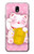 S3025 Pink Maneki Neko Lucky Cat Hülle Schutzhülle Taschen für Samsung Galaxy J7 (2018), J7 Aero, J7 Top, J7 Aura, J7 Crown, J7 Refine, J7 Eon, J7 V 2nd Gen, J7 Star