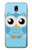 S3029 Cute Blue Owl Hülle Schutzhülle Taschen für Samsung Galaxy J7 (2018), J7 Aero, J7 Top, J7 Aura, J7 Crown, J7 Refine, J7 Eon, J7 V 2nd Gen, J7 Star