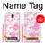S3036 Pink Sweet Flower Flora Hülle Schutzhülle Taschen für Samsung Galaxy J7 (2018), J7 Aero, J7 Top, J7 Aura, J7 Crown, J7 Refine, J7 Eon, J7 V 2nd Gen, J7 Star