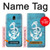 S3053 Marine Anchor Blue Hülle Schutzhülle Taschen für Samsung Galaxy J7 (2018), J7 Aero, J7 Top, J7 Aura, J7 Crown, J7 Refine, J7 Eon, J7 V 2nd Gen, J7 Star