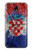 S3313 Croatia Flag Vintage Football Graphic Hülle Schutzhülle Taschen für Samsung Galaxy J7 (2018), J7 Aero, J7 Top, J7 Aura, J7 Crown, J7 Refine, J7 Eon, J7 V 2nd Gen, J7 Star
