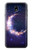 S3324 Crescent Moon Galaxy Hülle Schutzhülle Taschen für Samsung Galaxy J7 (2018), J7 Aero, J7 Top, J7 Aura, J7 Crown, J7 Refine, J7 Eon, J7 V 2nd Gen, J7 Star