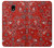S3354 Red Classic Bandana Hülle Schutzhülle Taschen für Samsung Galaxy J7 (2018), J7 Aero, J7 Top, J7 Aura, J7 Crown, J7 Refine, J7 Eon, J7 V 2nd Gen, J7 Star
