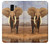 S0310 African Elephant Hülle Schutzhülle Taschen für Samsung Galaxy J6 (2018)