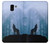 S0935 Wolf Howling in Forest Hülle Schutzhülle Taschen für Samsung Galaxy J6 (2018)