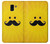 S1145 Yellow Mustache Sun Hülle Schutzhülle Taschen für Samsung Galaxy J6 (2018)