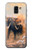S1292 Dusty Elephant Egrets Hülle Schutzhülle Taschen für Samsung Galaxy J6 (2018)