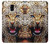 S1932 Blue Eyed Leopard Hülle Schutzhülle Taschen für Samsung Galaxy J6 (2018)