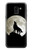 S1981 Wolf Howling at The Moon Hülle Schutzhülle Taschen für Samsung Galaxy J6 (2018)