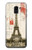 S2108 Eiffel Tower Paris Postcard Hülle Schutzhülle Taschen für Samsung Galaxy J6 (2018)
