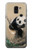 S2210 Panda Fluffy Art Painting Hülle Schutzhülle Taschen für Samsung Galaxy J6 (2018)