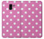 S2358 Pink Polka Dots Hülle Schutzhülle Taschen für Samsung Galaxy J6 (2018)