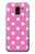 S2358 Pink Polka Dots Hülle Schutzhülle Taschen für Samsung Galaxy J6 (2018)